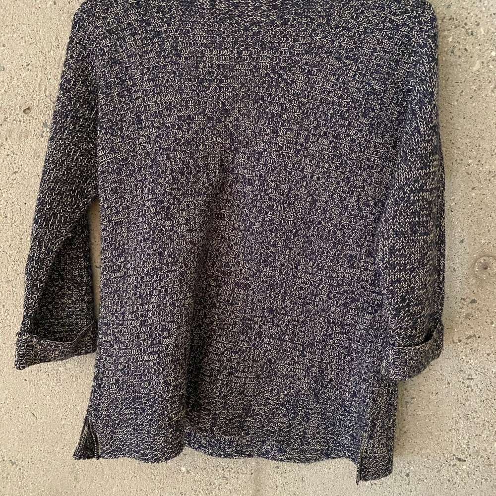 Joe Fresh Knit Cream and Navy Boatneck 3/4 Slv - Picture 5 of 6